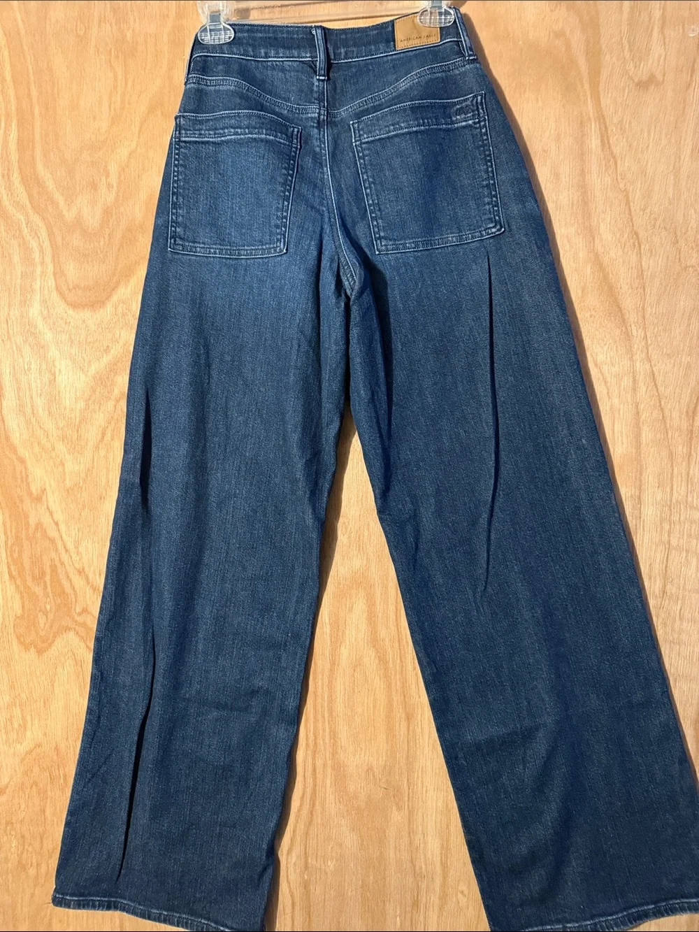 American Eagle Outfitters Dark Blue Wide-Leg Jeans - Picture 5 of 5